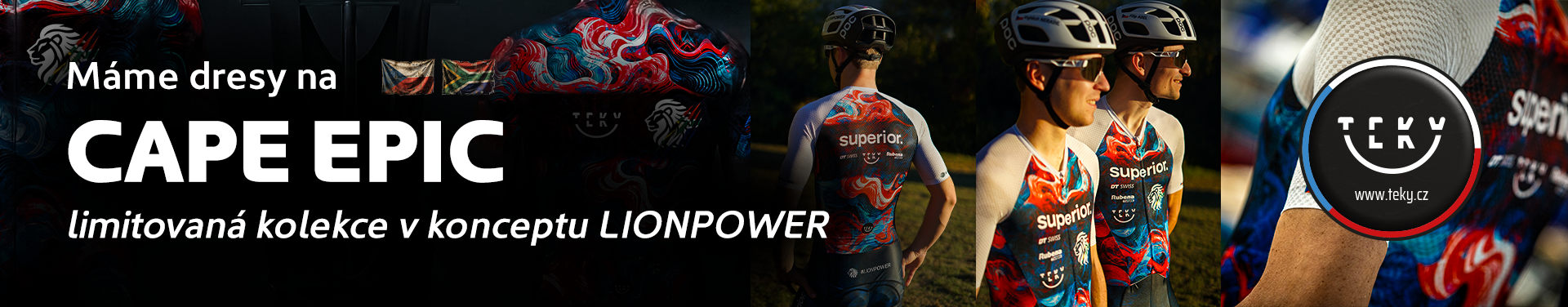 Máme dresy na CAPE EPIC banner.
