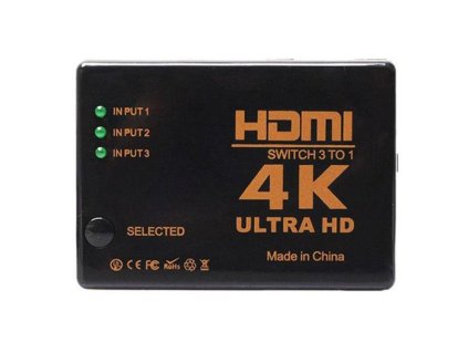 Přepínač 3x HDMI - 1x HDMI HADEX UH-301