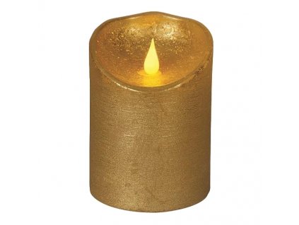 Vosková LED svíčka MagicHome 12cm zlatá