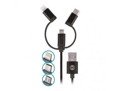 Kabel FOREVER USB 3v1 1m Black
