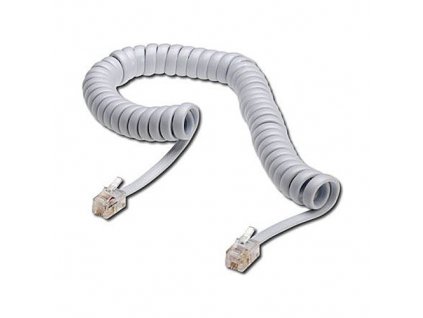 Telefonní kabel kroucený bílý TIPA 2m