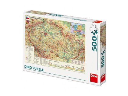 Puzzle TREFL mapa České Republiky 500 dílků