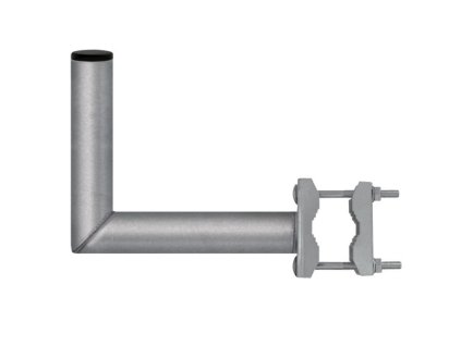 Anténní držák 25cm na balkon s třmenem, trubka 42/2mm, výška 16cm