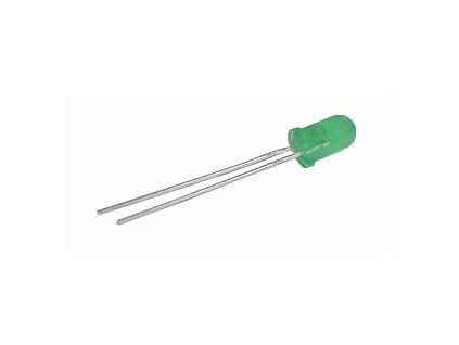 LED  5mm  zelená  difuzní