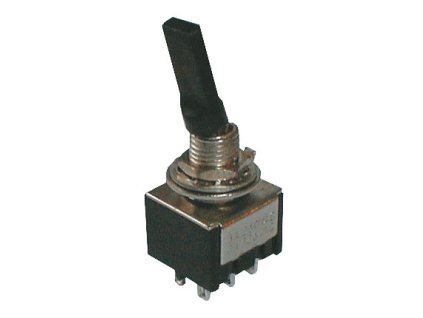 Přepínač páčkový    2pol./6pin  ON-ON plastic