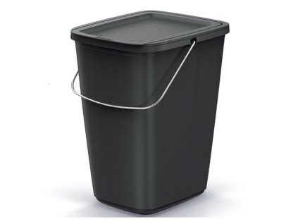 Koš odpadkový COMPACTA Q FLAP BASIC černý 9l