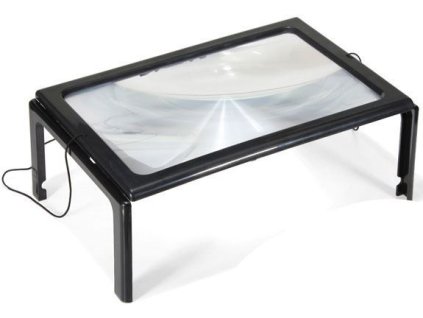 Čtecí lupa A4 v rámečku s LED světlem TIPA 2121