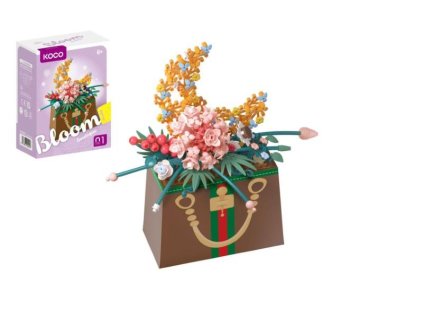 Stavebnice mini KOCO Květina v kabelce 245ks