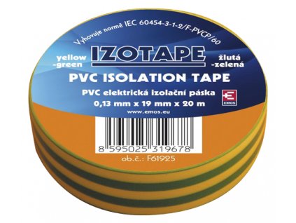 Páska izolační PVC 19/20m  zelenožlutá EMOS