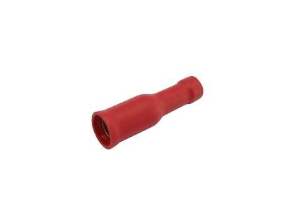 Zdířka kruhová 4mm, vodič 0.5-1.5mm  červená