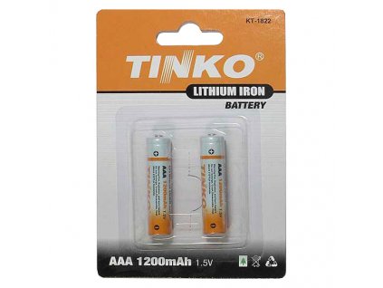 Baterie lithiová AAA R03 1,5V/1200mAh TINKO  2ks