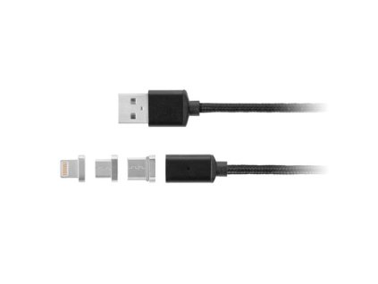 Kabel KRUGER & MATZ KM0458 USB 3v1 1m Black
