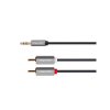 Kabel KRUGER & MATZ JACK 3.5 stereo/2xCINCH 5m KM1217 Basic