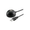 Kabel USB 2.0 GOOBAY prodlužovací s podstavcem na stůl, černý