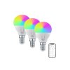 Smart LED žárovka E14 6W RGB+CCT IMMAX NEO Lite 07745C WiFi Tuya sada 3ks