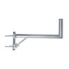 Anténní držák 50cm na stožár s vinklem/dvěma třmeny, rozteč třmenu 100mm, trubka 42/2mm, výška 16cm