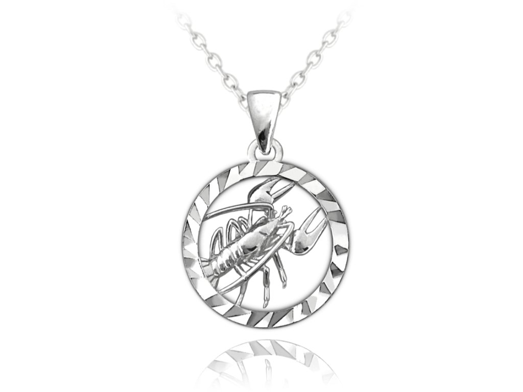 Stříbrný náhrdelník MINET Zodiac znamení RAK