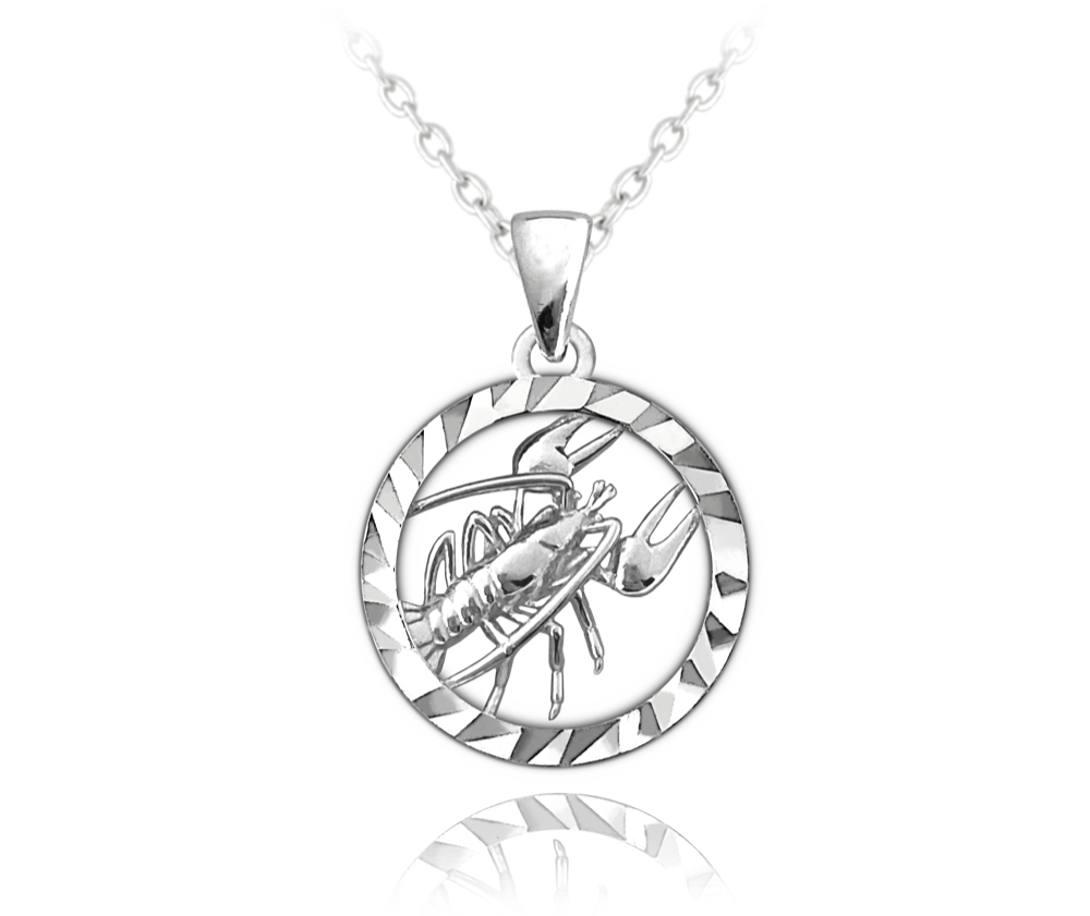 Stříbrný náhrdelník MINET Zodiac znamení RAK JMAS9407SN45