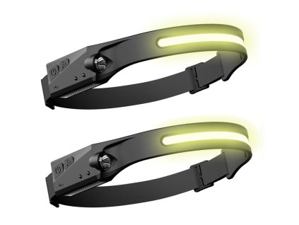 2ks Univerzální dobíjecí COB LED čelovka Headlamp