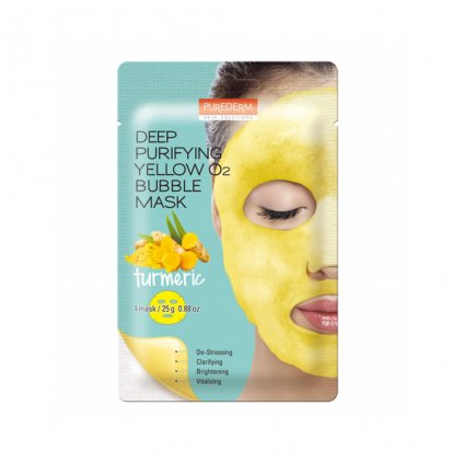 DEEP PURIFYING YELLOW O2 BUBBLE MASK "TURMERIC"