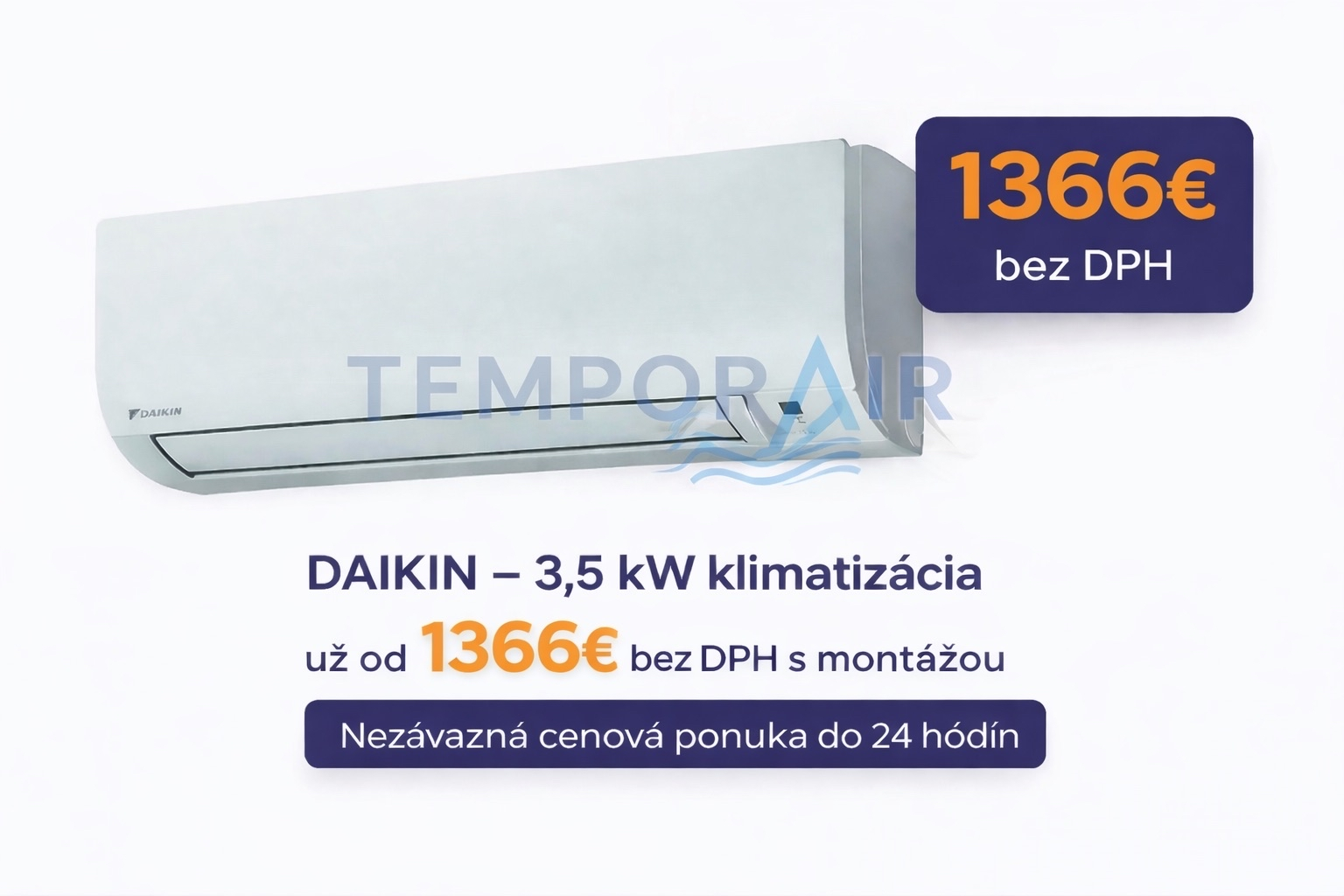 Daikin Comfora 3,5kW z odbornou montážou