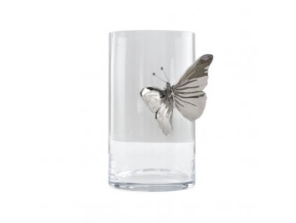adriani rossi vaso illusion butterfly con farfalla in ceramica