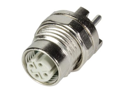 21033816410 | M12 panel feedtrough/PCB straight D-cod.