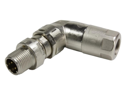 21038813405 | M12 slim angled male D-cod 4-pol