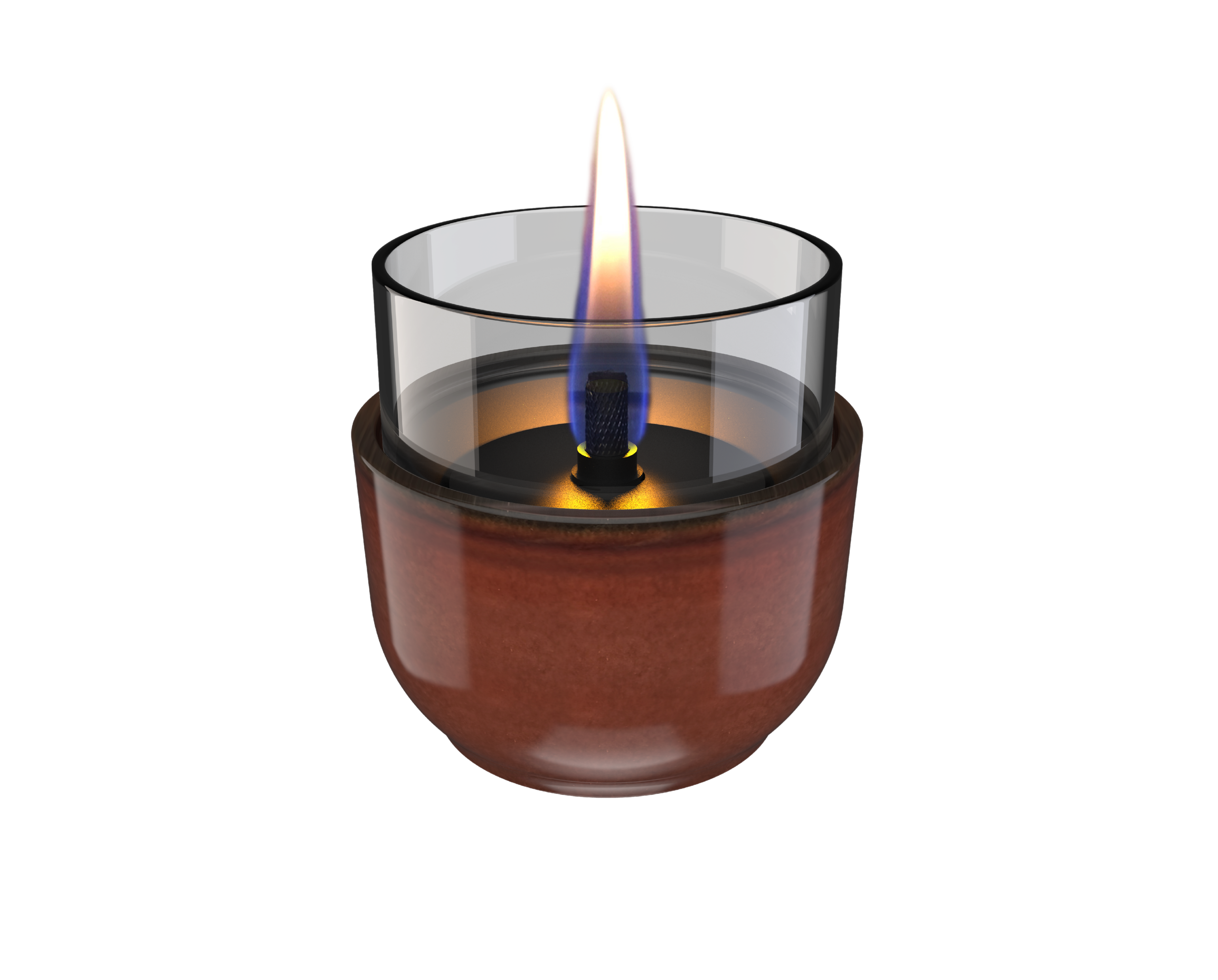 Svíčka Violet 8 Reactive Glaze se skutečným plamenem