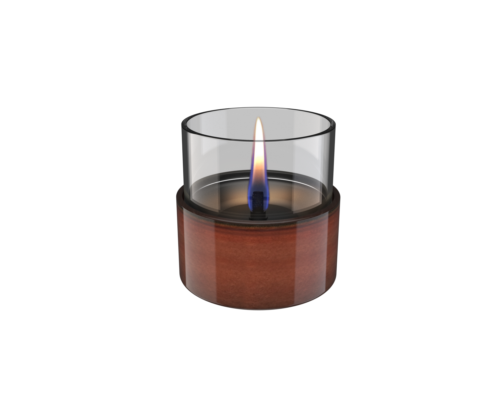 Svíčka Aster 10 Reactive Glaze jantarová se skutečným plamenem