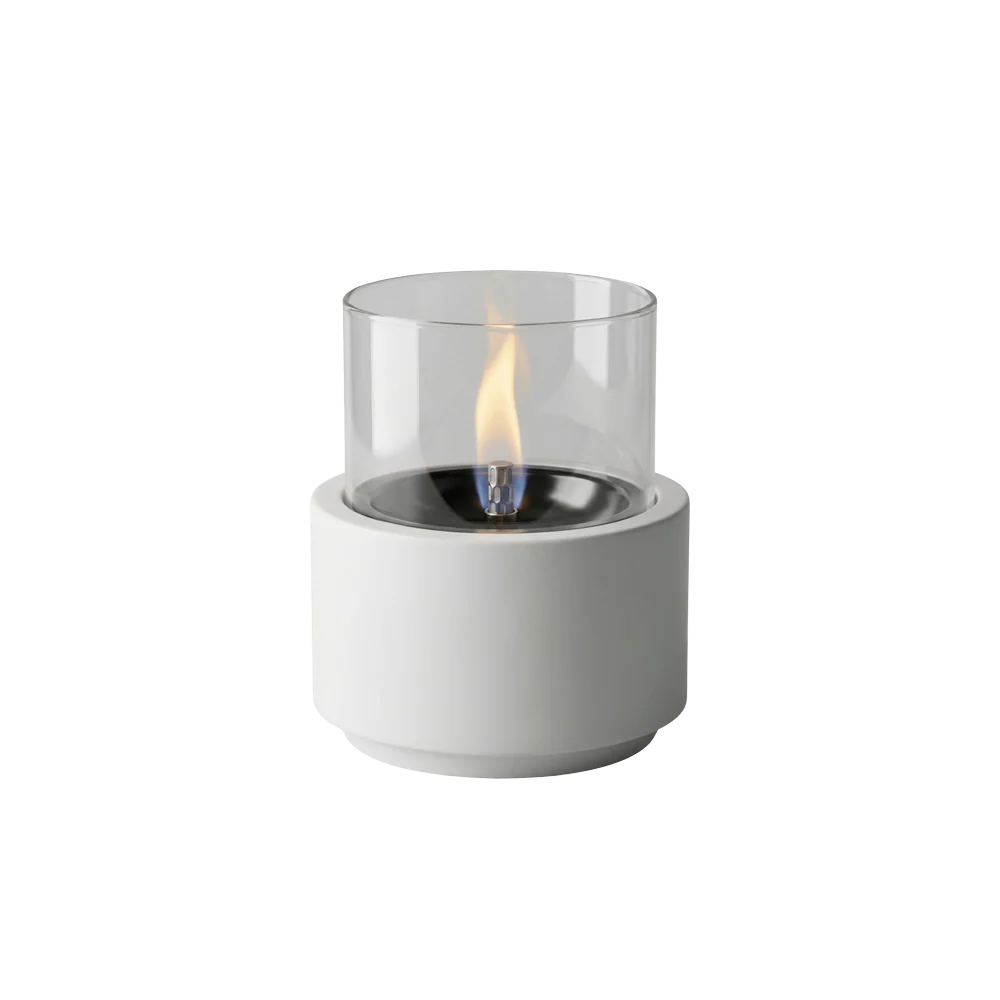 Velká svíčka Lotus 12 Natural Concrete se skutečným plamenem