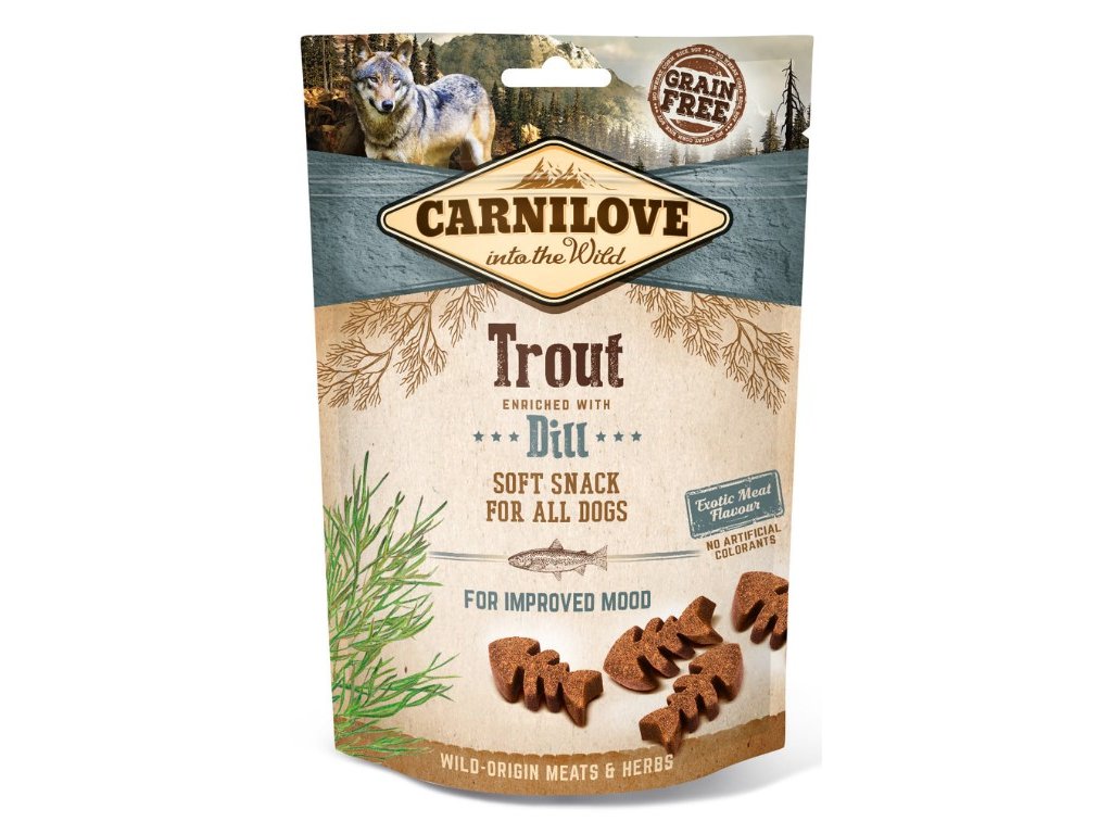 Carnilove Dog Semi Moist Snack Trout & Dill 200g 3+1 ZDARMA