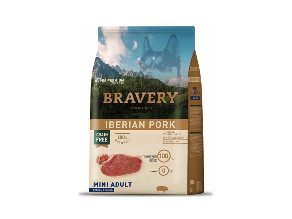BRAVERY dog ADULT MINI Grain Free Iberian pork 7kg | Tenesco.cz