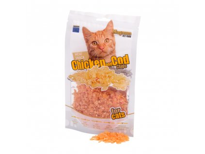 Magnum chicken & cod chips for cats 70g 12+2 ZDARMA