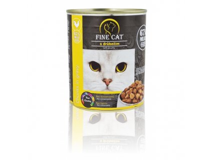 Fine Cat konzerva pro kočky s drůbežím 830 g