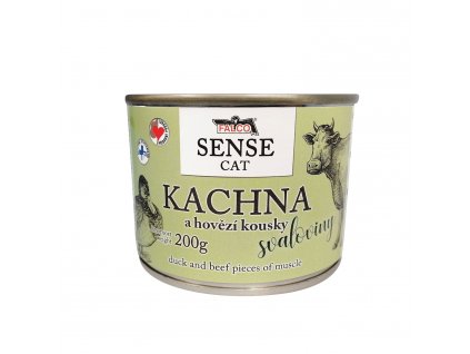 FALCO SENSE CAT kachna a hovězí 200g