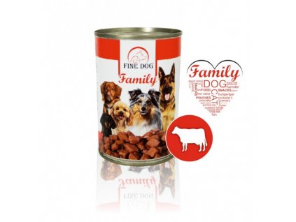 FINE DOG Family konzerva pro psy s HOVĚZÍM 415g