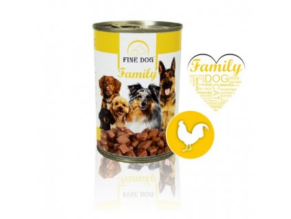 FINE DOG Family konzerva pro psy s DRŮBEŽÍM 415g