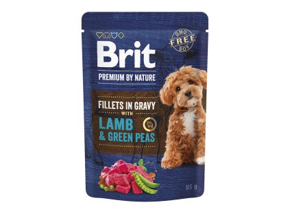 Brit Premium by Nature Dog Fillets in Gravy with Lamb & Green Peas 85 g