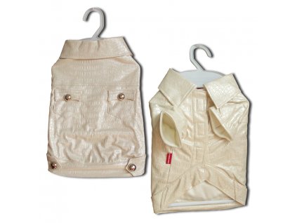 Kabátek Croco Artificial Leather White XXL