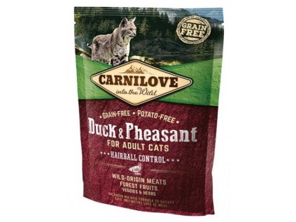 Carnilove CAT Duck & Pheasant for Adult Cats - Hairball Control 400g