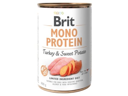 Brit Mono Protein Turkey & Sweet Potato 400g 3+1 ZDARMA