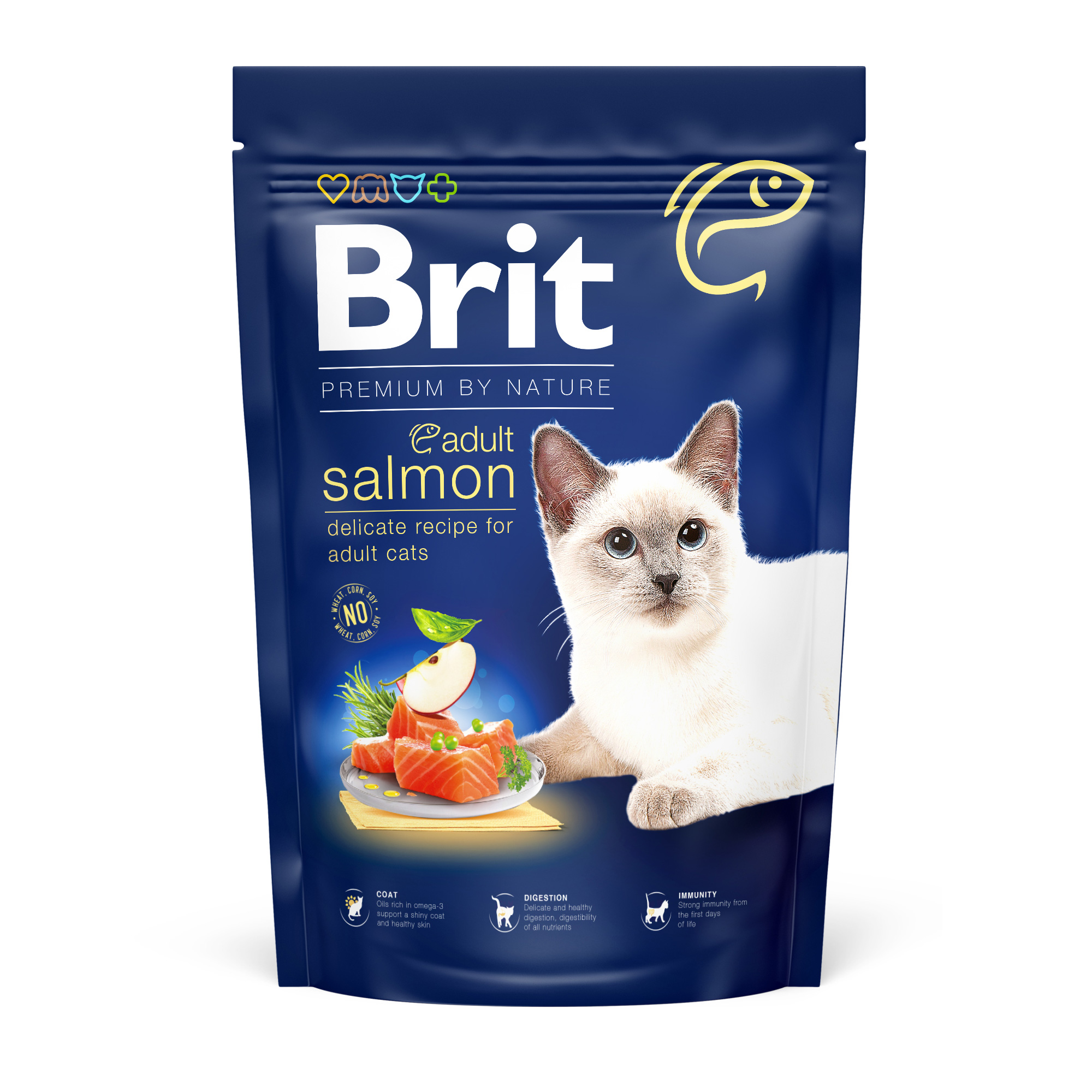 Brit Premium by Nature Cat Adult Salmon 1,5kg