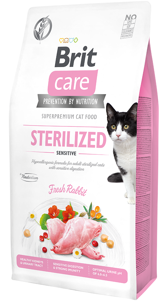 Brit Care Cat Grain-Free Sterilized Sensitive 7kg 2+1 ZDARMA
