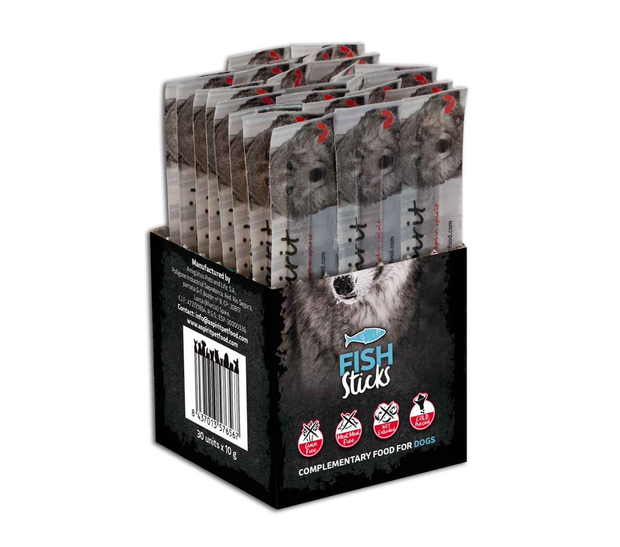 Alpha Spirit Dog Fish Sticks 30ks 4+1 ZDARMA