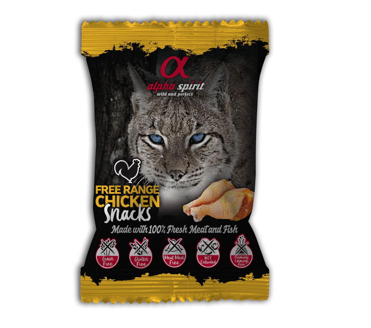 Alpha Spirit Cat Free range Chicken Snacks 50g 3+1 ZDARMA