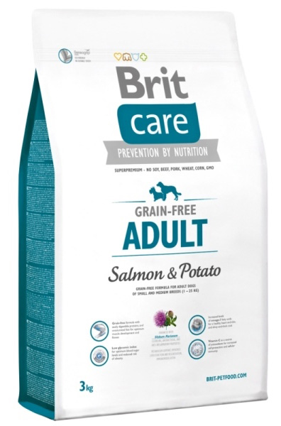 NEW Brit Care Grain-free Adult Salmon & Potato 3kg