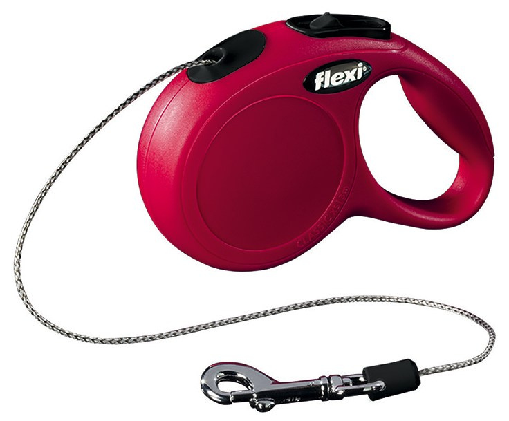 Vodítko Flexi Classic XS 3m (max 8kg) lanko červená