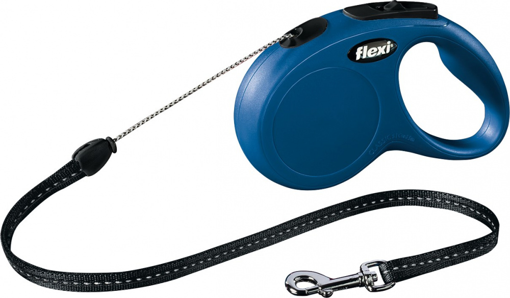 Vodítko Flexi Classic S 5m (max 12kg) lanko modrá