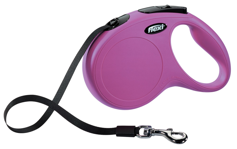 Vodítko Flexi Classic M 5m (max 25kg) pásek růžová